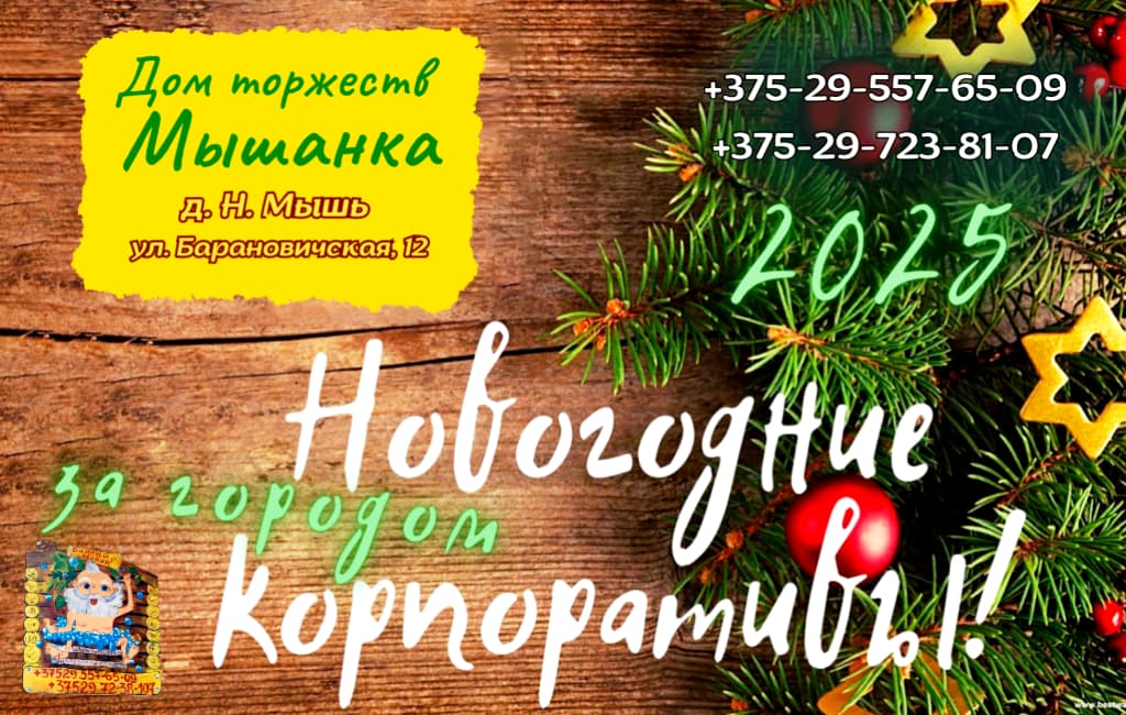 Новогодний корпоратив барановичи Дом торжеств МЫШАНКА